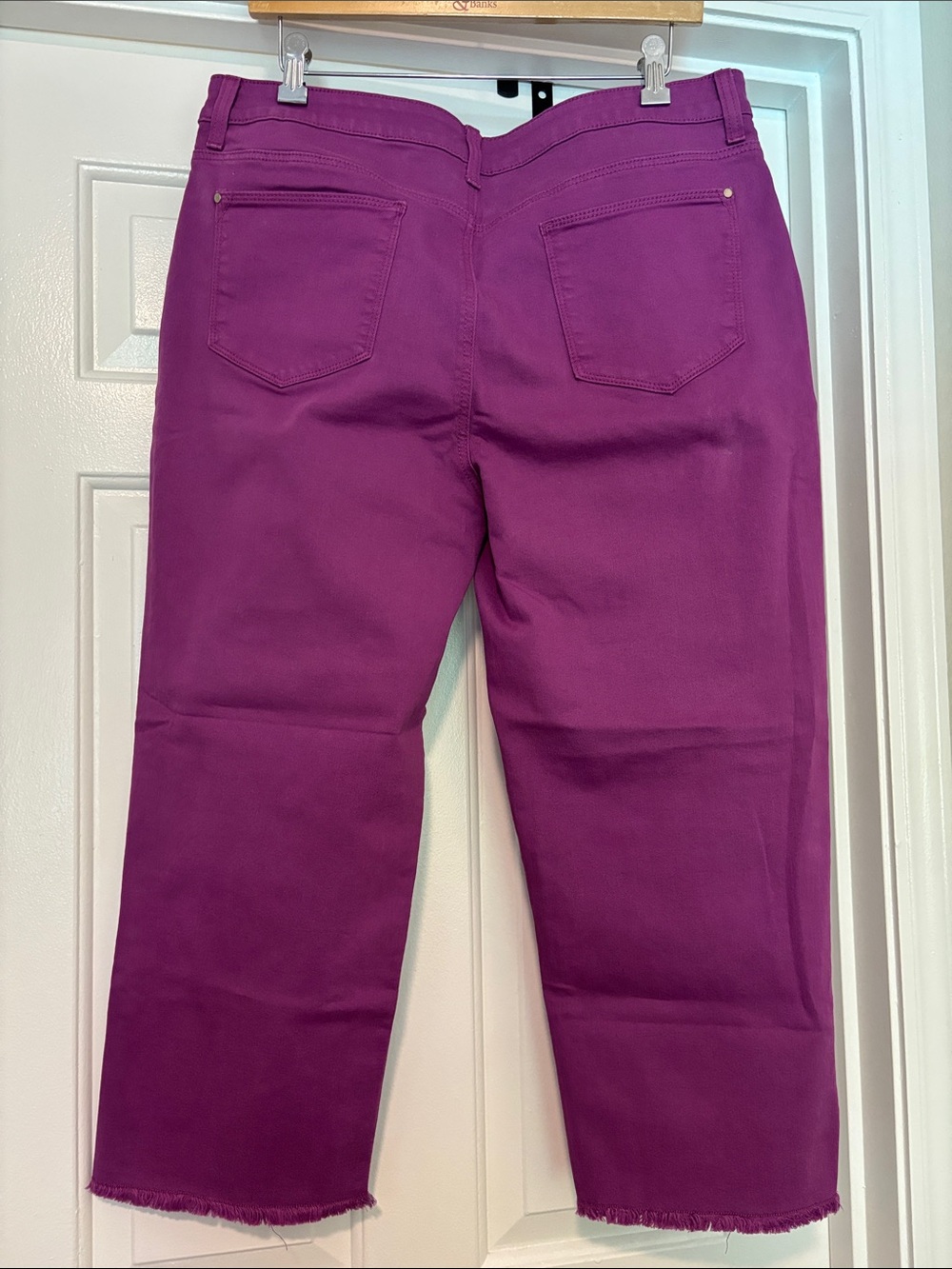 Chico's Magenta Cropped High-Rise Crop Jeans - Picture 6 of 10
